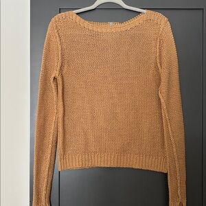 Brochu Walker Camel Crewneck Knit Sweater